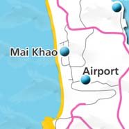 where to stay phuket map - villas and apartments for holiday or long term rent phuket - Mai Khao