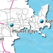 where to stay phuket map - villas and apartments for holiday or long term rent phuket - Phuket City